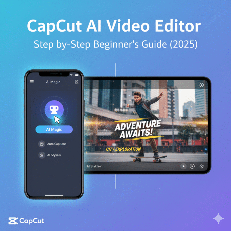 CapCut AI video editor dashboard 2025